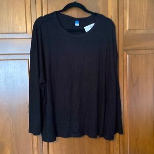 NWT Old Navy black long sleeve shirt size XXL